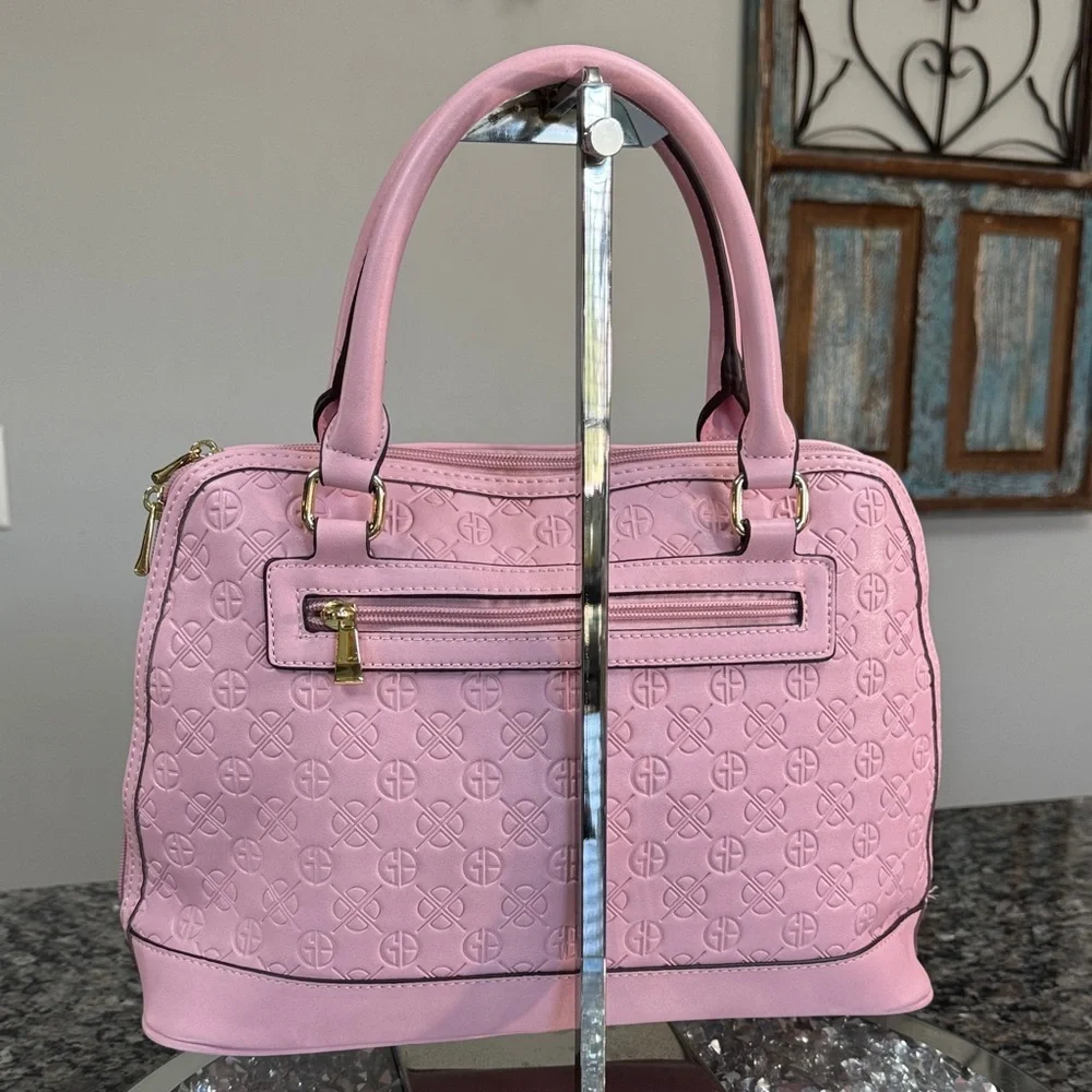 Giani Bernini Pink Embossed Dome Satchel NWOT